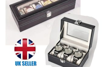 Men 3 Or 6 Grid PU Leather Watch Display Case Collection Storage Holder Box