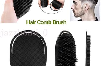 Up 5x Men Hair Comb Brush Pocket Beard Mustache Palm Scalp Massage Travel Black