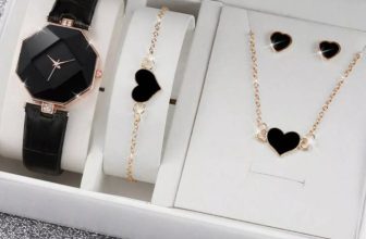 Watch Gift Set for Women Ladies Black & Gold 4 PIECE WATCH SET Top Quality UK