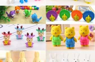 4 – 24pc Novelty Animals Puzzle Erasers Fun Kids Rubbers Party Gift Bag Fillers
