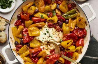 Spicy Baked Feta – Bouyiourdi | Olive & Mango