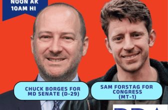 Watch PDA’s Progressive Town Hall from Sunday September 27, 2026 with guests Sam Forstag For Congress (MT-1) and Chuck Borges For MD Senate (D-29)