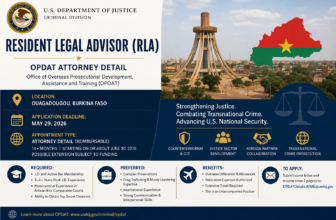 Resident Legal Advisor Job / How To Apply (Salary: Up to $172,727 per year)