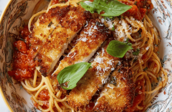 Parmesan Crusted Chicken Spaghetti