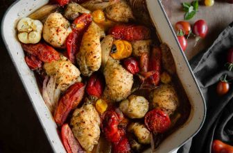 One Pan Chicken with Tomatoes and Herbs