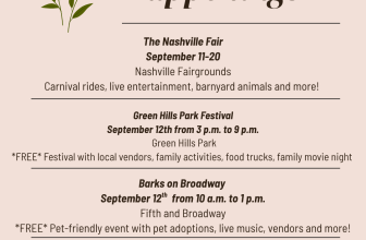 Nashville Weekend Happenings: September 11-13