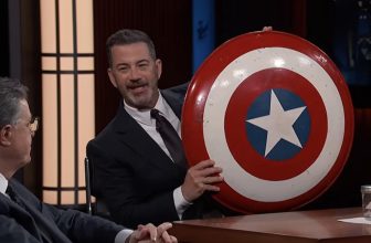 Colbert Gave His Captain America Shield to Kimmel