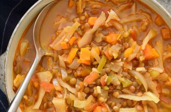 Cabbage Lentil Soup – The Stingy Vegan