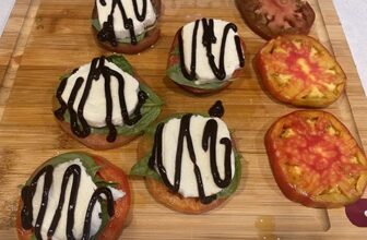 Caprese Bites and Sweetie’s Boat