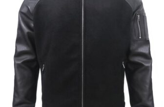 Mens Letterman Varsity Bomber Jacket Melvin Robert Jacket Genuine Leather Sleeve