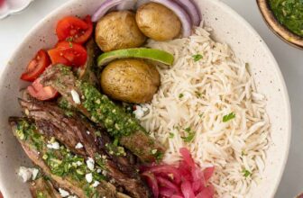 Skirt Steak Bowls with Lemon Chimichurri