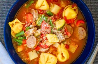 Tortellini Minestrone Soup with Sausage