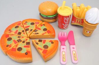 Ice Cream Pizza Velcro Cutting Kitchen Cooking Fridge Refrigerator Cash Register Toys