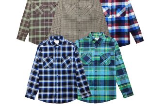 Mens Flannel Lumberjack Check Casual Work Cotton Long Sleeve Checkered Shirt