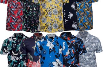 Mens Fashion Hawaiian Floral Shirt Short Sleeved Casual Cotton or Viscose S-XXL
