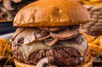 Mushroom and Swiss Burger – Girl Carnivore