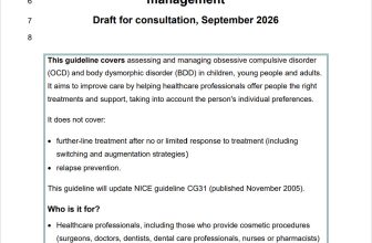 OCD-UK Statement on the proposed NICE Guideline review