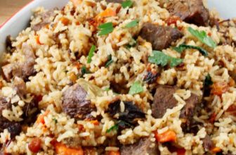 Uzbek Rice with Beef and Carrots (Plov)