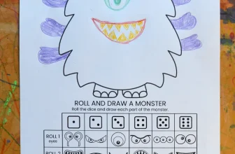 Roll and Draw a Monster – Free Printable