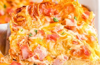 Ham and Cheese Croissant Bake