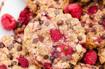 Healthy Raspberry Cookies with Chocolate Chips