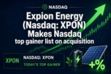 Expion Energy (Nasdaq: XPON) Makes Nasdaq Top Gainer List on Acquisition
