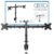 piXL DOUBLE ARM monitor mount / stand 68.6 cm (27″) Desk Black