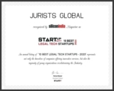 Jurists Global Listed Top 10 Legal Tech Start-Up