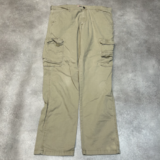 Wrangler Cargo Trousers Mens 34″ Y2K Regular Taper Workwear Pants, Beige