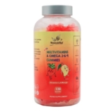 Kids Multivitamin and Omega 3, 6 & 9 Gummies (120 Jumbo size) Vegan and Halal.