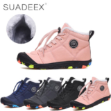 Kids Thermal Winter Shoes Fur Lined Snow Boots Waterproof Boys Girls Sneakers UK