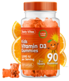 90 Vitamin D Kids Gummies 2000 IU, Immune Support Orange Chewable Vegan D3