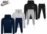 Mens Nike Club Tracksuit Set Navy, Black & Grey S-XL