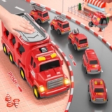 Kids Truck Boy Toys for Kids 3-5 Years Vehicle Carrier Fire Car Toys Gifts