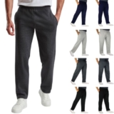 Mens Fleece Trousers Open Hem Bottoms Casual Joggers Jogging Pants S – 5XL