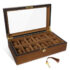 Men’s Grooming Hair & Beard Brush Set Barber Boar Bristle Wood Small Travel Gift