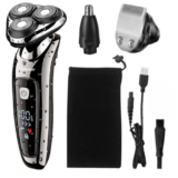 HATTEKER Electric Shaver Rechargeable Razor Wet Dry Beard Trimmer Men Waterproof