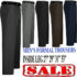 MEN TROUSERS OFFICE BUSINESS WORK FORMAL CASUAL SMART BIG PLUS BELT POCKET PANTS