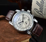 Mens Leather Band Fashion Luxury Zeppelin Airship Business Casual Men Watches