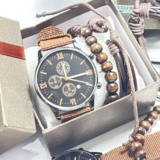 x4 Mens Watch + Bracelet sets with or without Gift-boxes Wholesale bulk