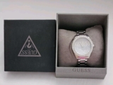 guess cristal silver watch for women