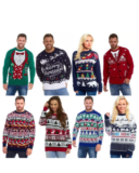 Christmas Mens Womens Xmas Jumpers Unisex Santa Novelty Fairisle Retro Sweater