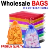 50-500Pcs Organza Gift Bags Wedding Party Favour Xmas Jewellery Candy Pouches