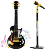 22″ Kids Electric 6 String Rock Star Guitar & Extendable Microphone Musical Toy