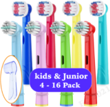Kids Toothbrush Heads Children Junior Replacement Head Floss Oral B Compatible