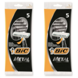 BIC Metal Disposable Razors For Men For Smooth Shave 10 Pieces