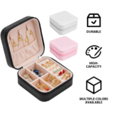 Small Jewellery Box Organizer Travel PU Leather Carry Jewelry Storage Case Box
