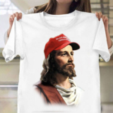 Jesus Make America Great Again Shirt Christian Support For Donald 2D T-SHIRT US