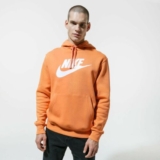 Men’s Men Nike Club Fleece Hoodie Orange Outer Wear 100% Original PRICE £27