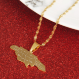 Jamaica Pendant gold Necklace Map Jewellery Caribbean island silver mens womens
